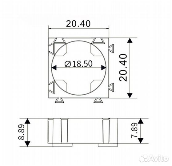 Держатель пластиковый ET 18650 x 1