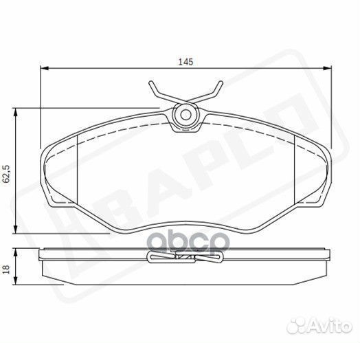 Колодки тормозные дисковые передние BP0235 bapco