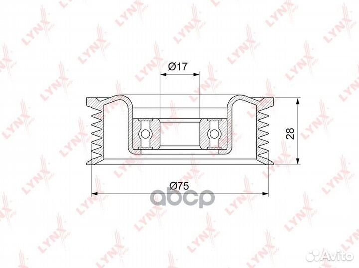 Ролик натяжной приводного ремня PB5144 lynxauto