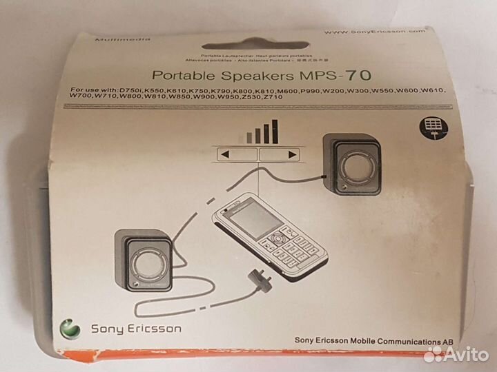Колонки Sony Ericsson MPS-70 Наушники HPM-85