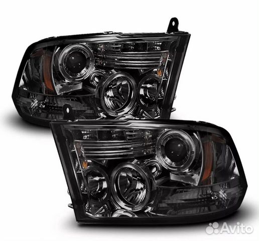 Фары ангельские глазки 09-18 Dodge Ram