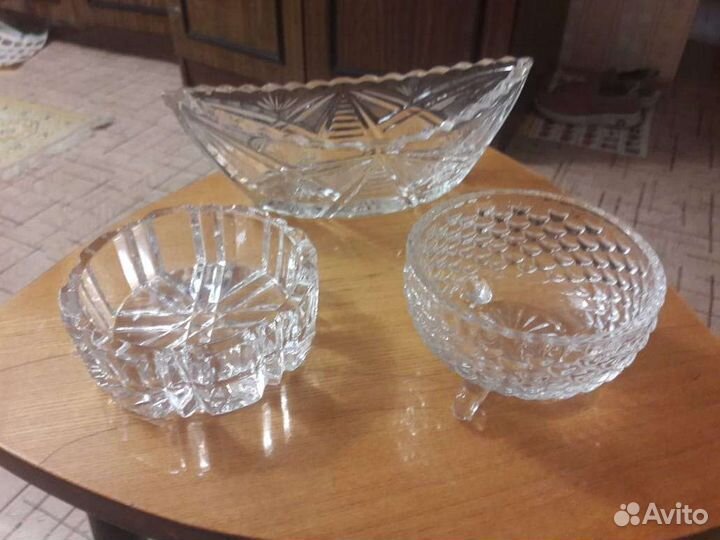 Посуда хрустальная и стеклянная разная