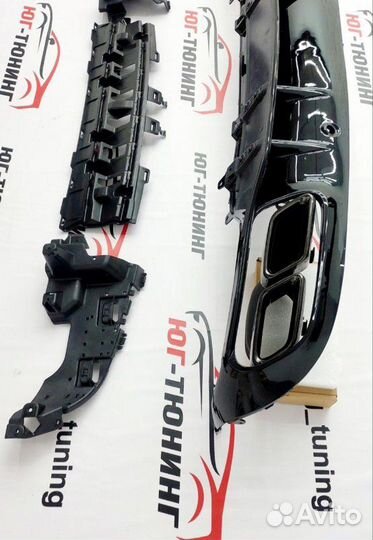 Диффузор c-class w205 с63 amg стиль 2019 черные