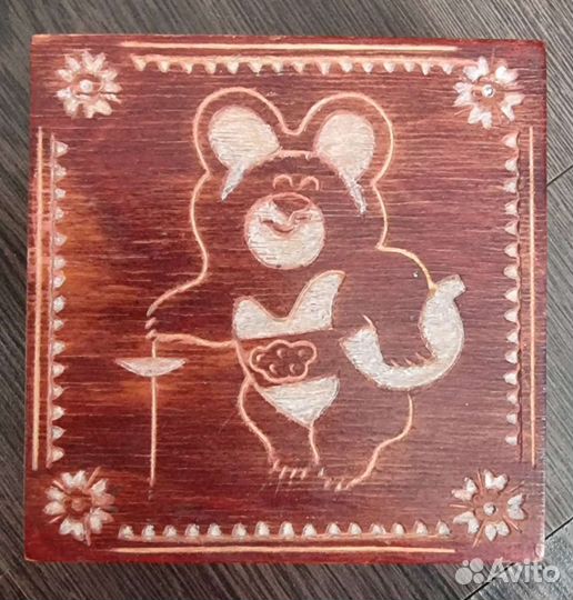 Шкатулка СССР Олимпийский мишка