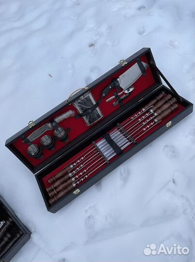 Набор шампуров подарочный