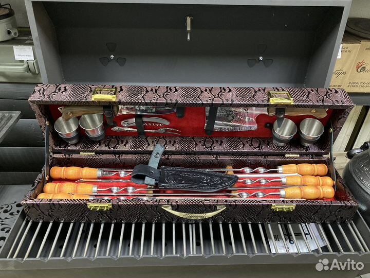 Набор шампуров подарочный Б704