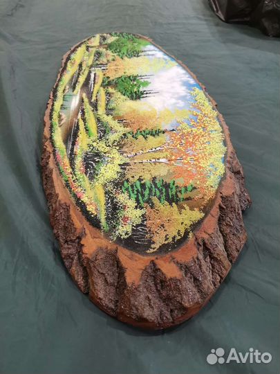 Картина панно из дерева