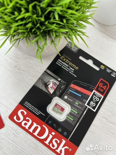 Карта памяти micro sd 64 sandisk