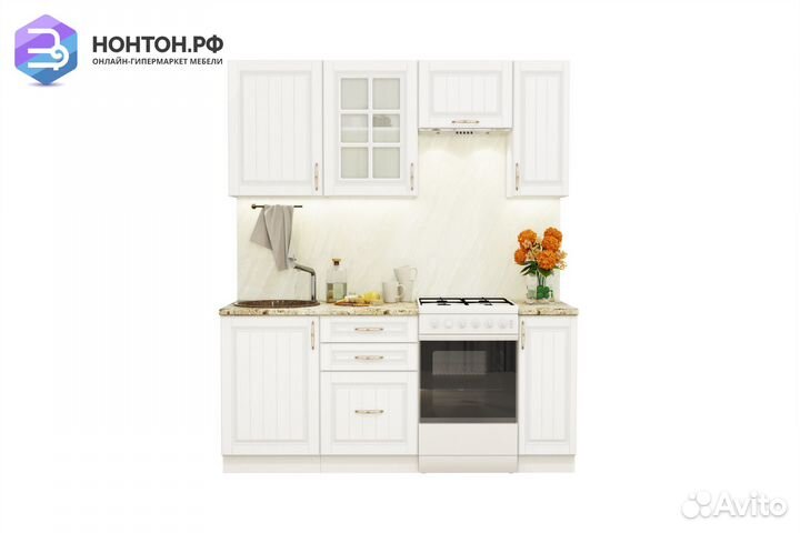 Кухня Лондон 1.8 м дуб белый