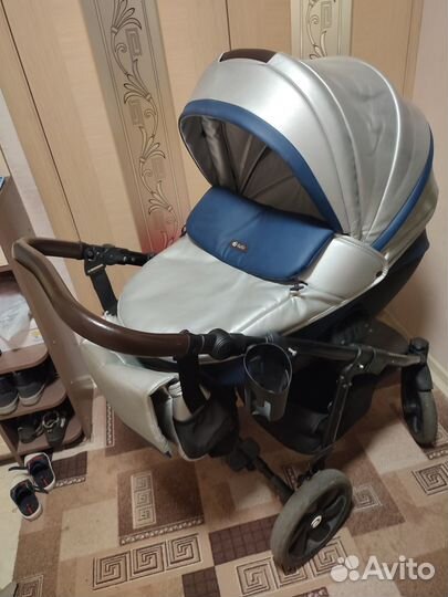Коляска детская tutis 2 в 1 эко кожа