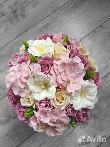 Букет из мыльных цветов