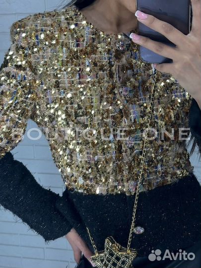 Жакет с пайетками chanel