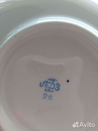 Сервиз чайный кобальт с позолотой «Ночь» лфз