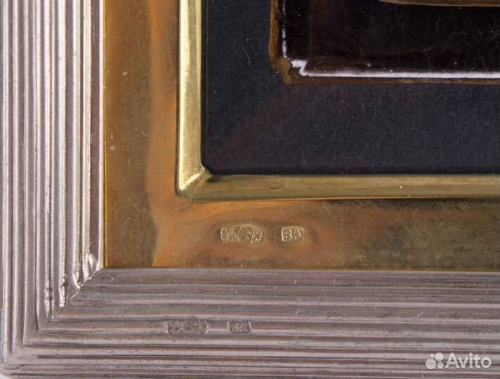 Антикварная рамка для фото, серебро, 1895г