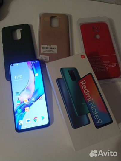 Телефон Redmi Note 9+4 чехла