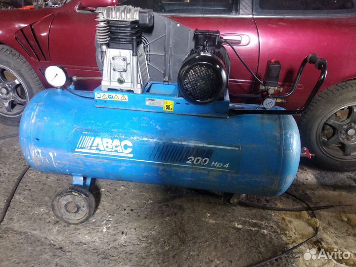 Компрессор воздушный поршневой abac 595 л/ м 200