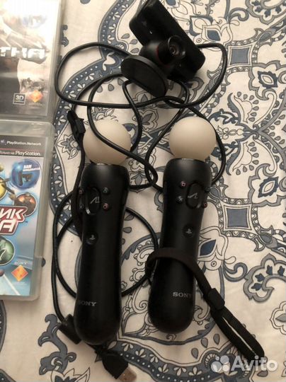 Ps3 move + камера + 4 диска