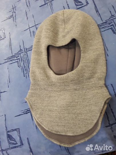 Шапка-шлем зимняя, для мальчика 4-7 лет