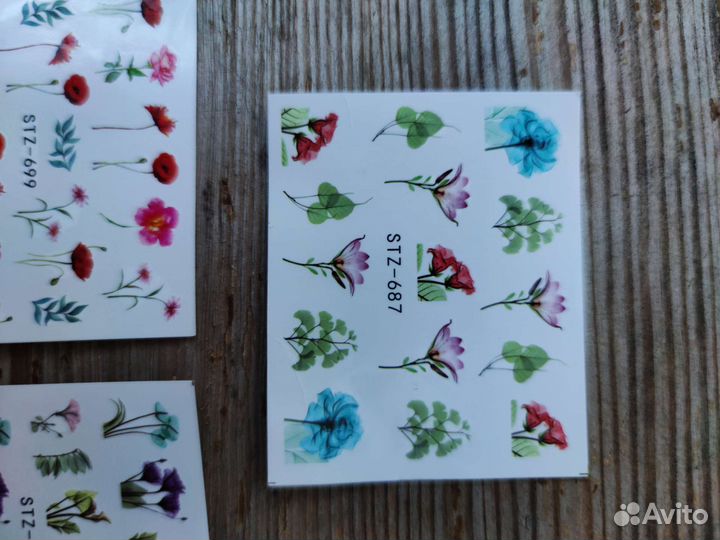 Наклейки на ногти цена за 7 листов
