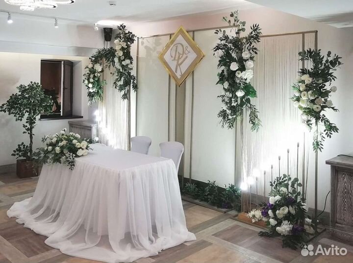 Оформление зала на свадьбу