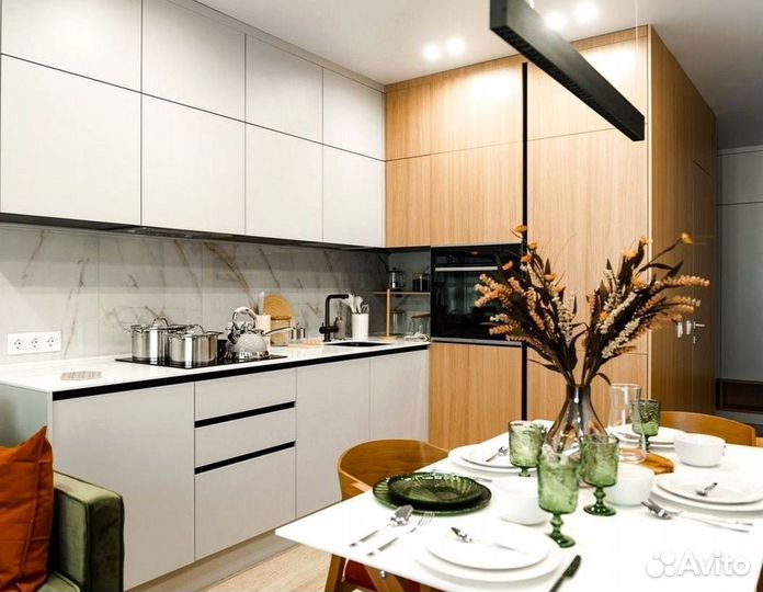 Кухня под потолок на дачу