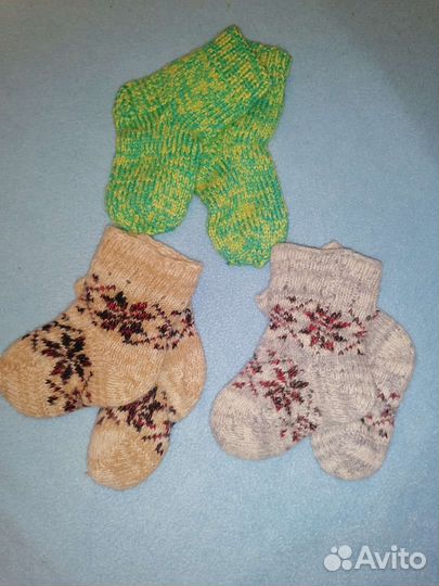 Теплые шерстяные носочки