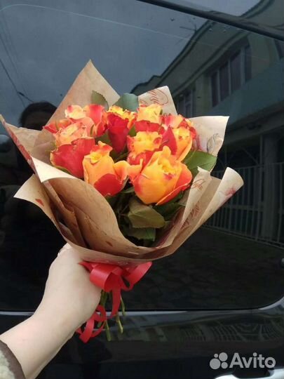 Цветы розы букет