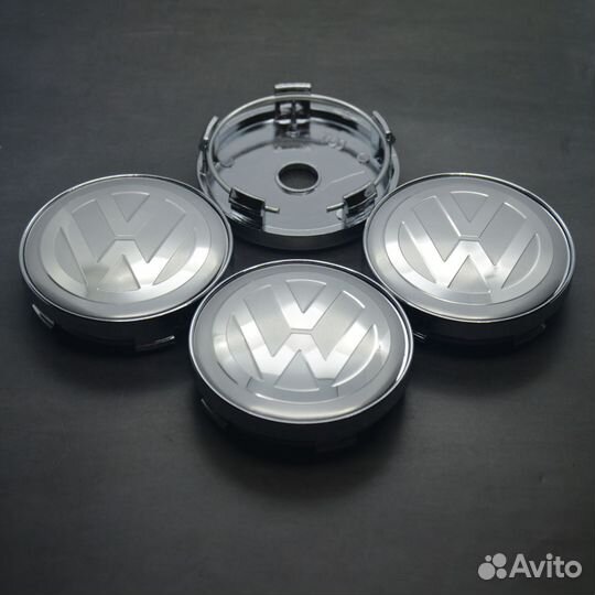 Заглушки на диски Volkswagen d-60 мм комплект 4 шт