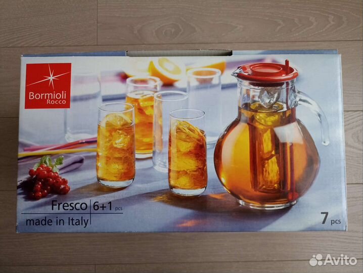 Набор кувшин стеклянный и 6 стаканов