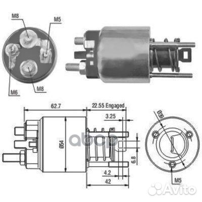 Тяговое реле, стартер 46080 meat & doria