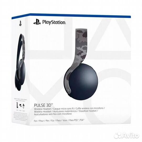 Беспроводная гарнитура Sony pulse 3D Wireless Headset (серый камуфляж) для PS5 (CFI-ZWH1)