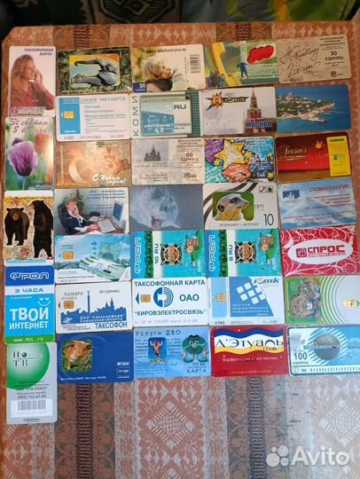 Коллекция пластиковых карт 90х годов