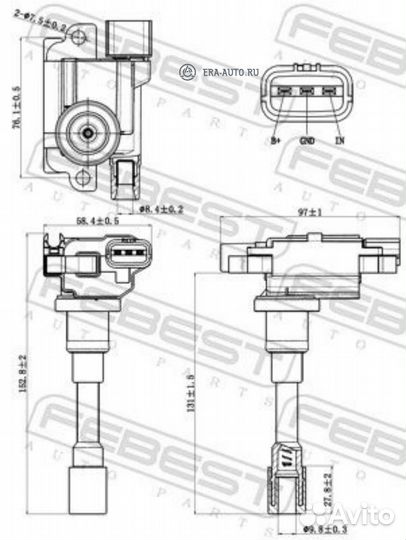 Febest 07640-001 Катушка зажигания