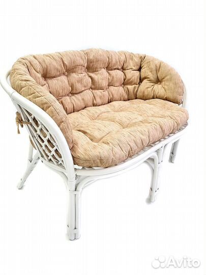 Диван Багама с полной подушкой, цвет: белый