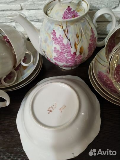 Чайный сервис фарфор СССР Новый. Дулево