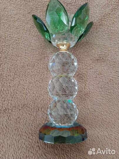 Подсвечник из хрусталя,новый