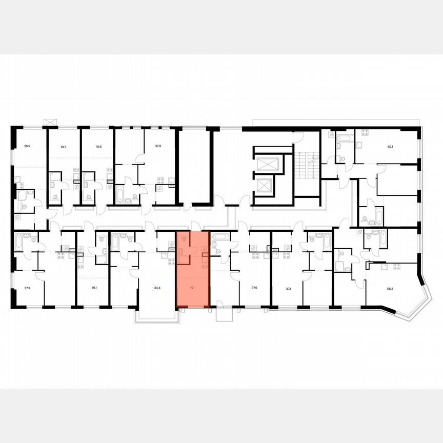 Квартира-студия, 19 м², 9/17 эт.