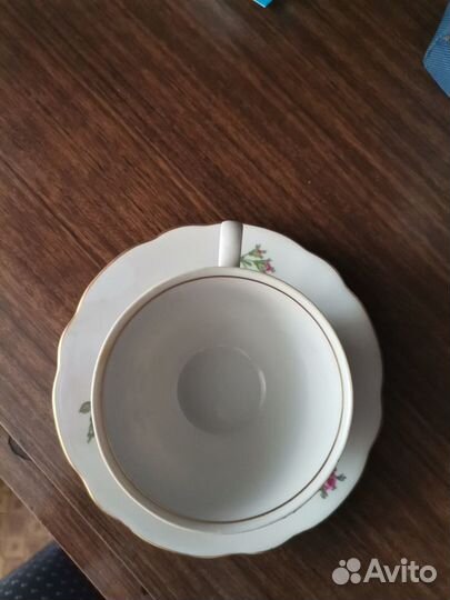 Чайная пара фарфор из гдр (Розы)