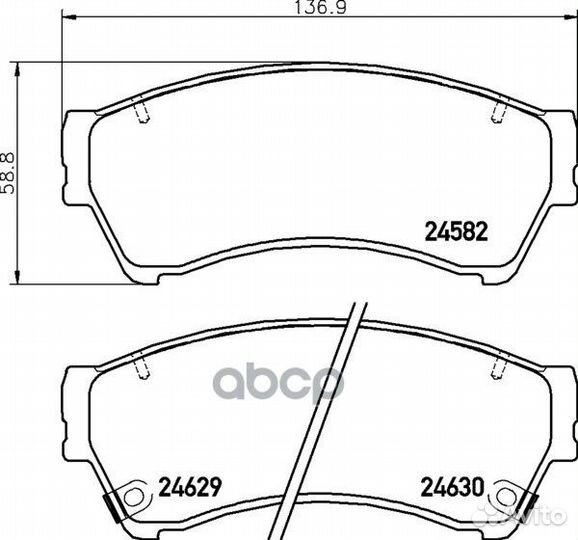 Колодки тормозные дисковые перед NP5017 NIS