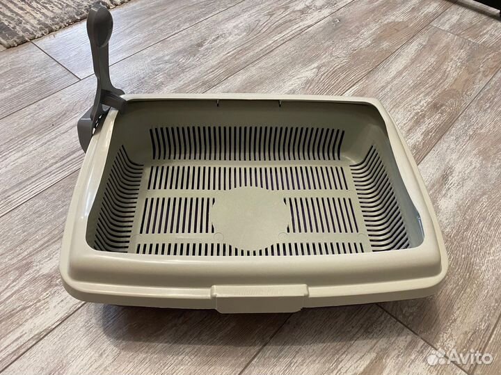 Лоток для кошек с сеткой и лопаткой