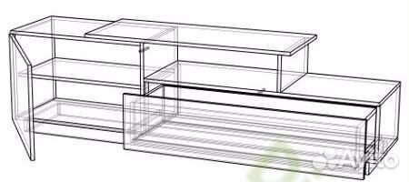 Тумба под тв Сигма (Модерн) мдф глянец
