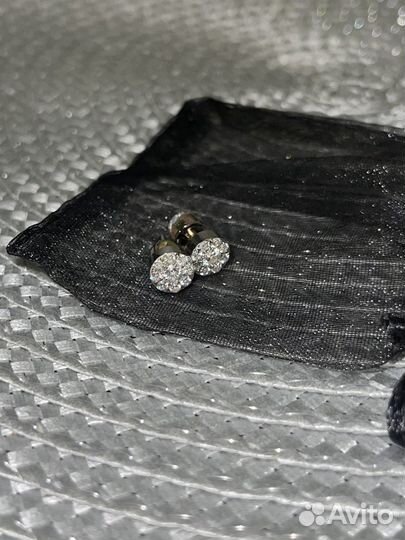 Серьги(пусеты) с бриллиантами