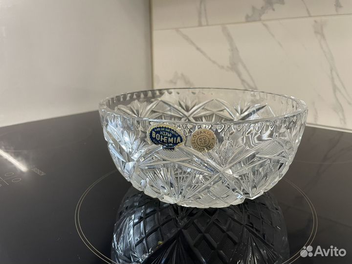 Хрустальная ваза салатник bohemia