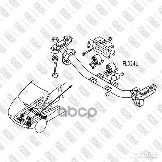 Опора двигателя задняя зад fixar FL0241 FL0241