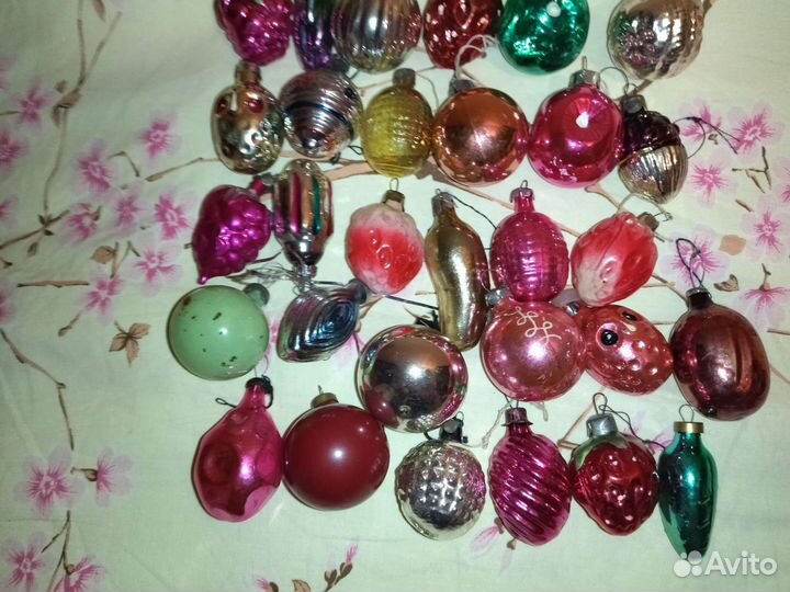 Ёлочные игрушки СССР Мини. 30 шт