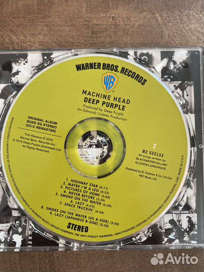 Deep Purple 1972 Machine Head / Фирма