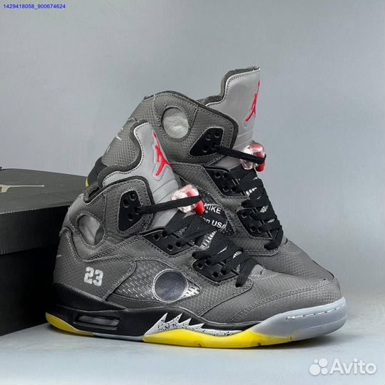 Кроссовки Nike Air Jordan 5 Off-White (Арт.74643)