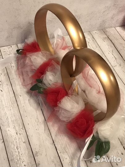 Свадебные украшения на машину кольца