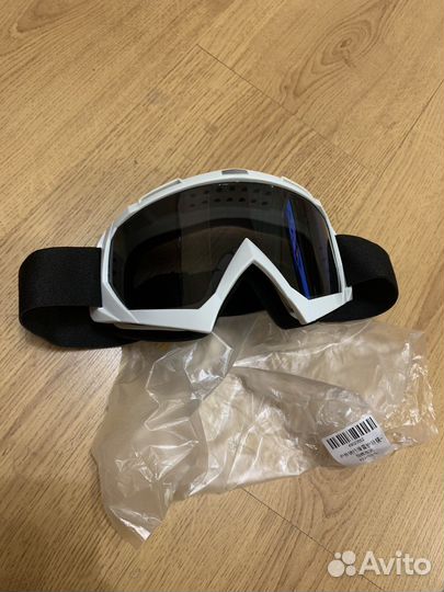 Очки маска горнолыжная uv400 темно серая линза