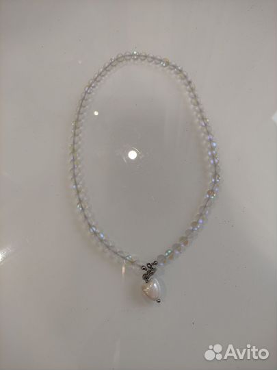 Чокер колье с керамическим сердцем